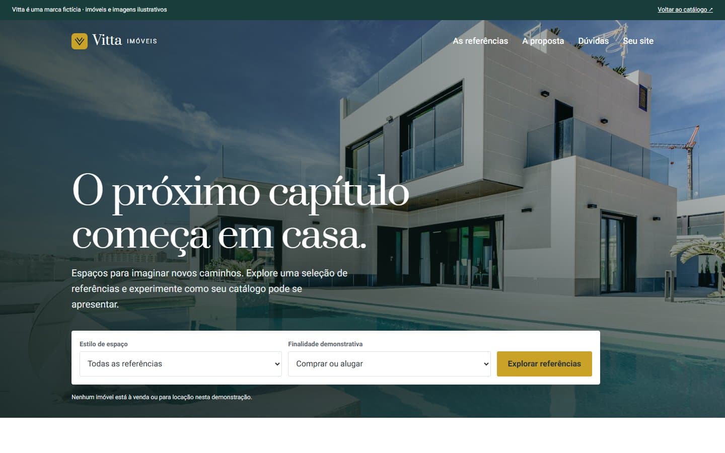 Página demonstrativa Vitta Imóveis